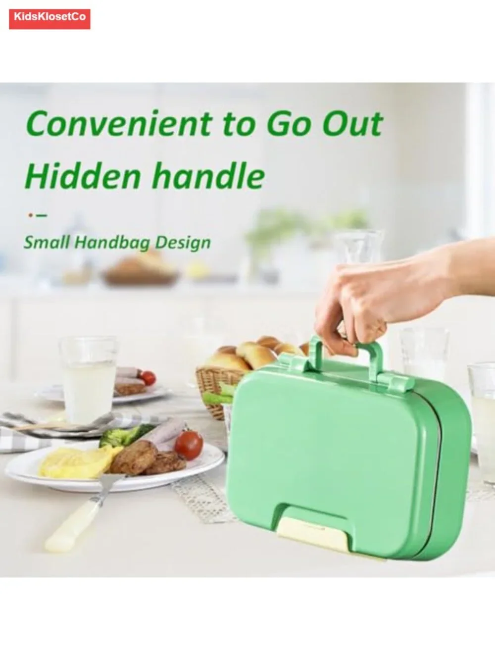 Kids Stainless Steel Bento Box Leakproof Double Layer 3 Compartment Lunch